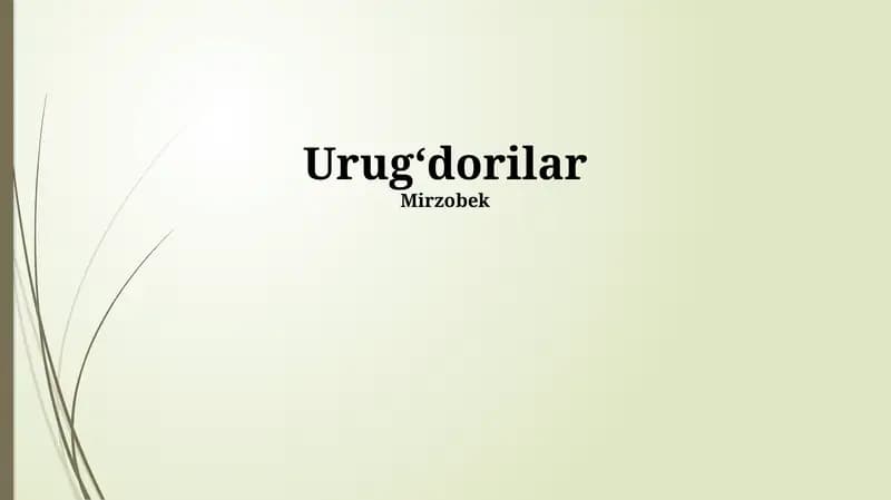 Urugʻdorilar