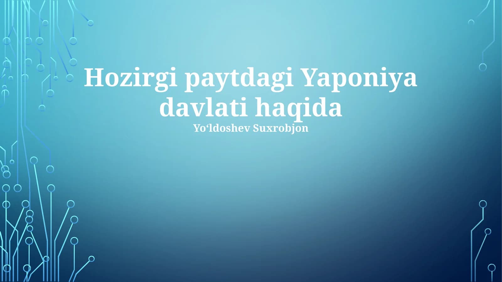 Yaponiya davlati haqida