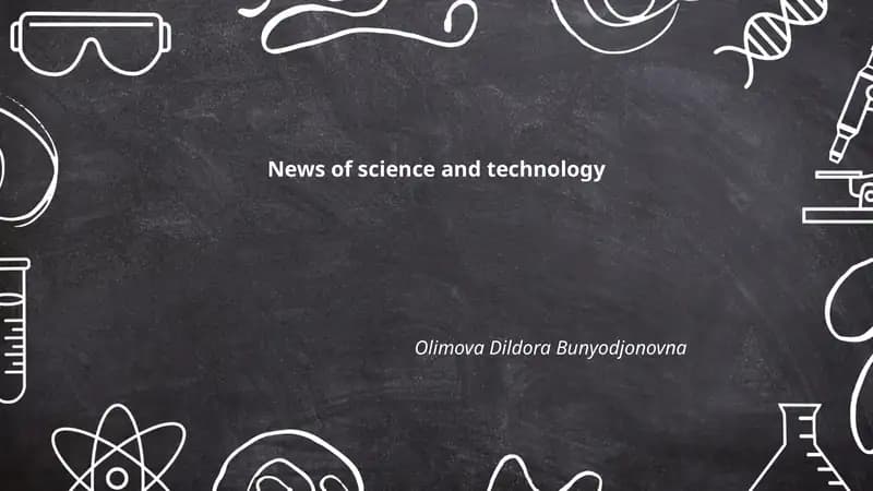 News of science and technology