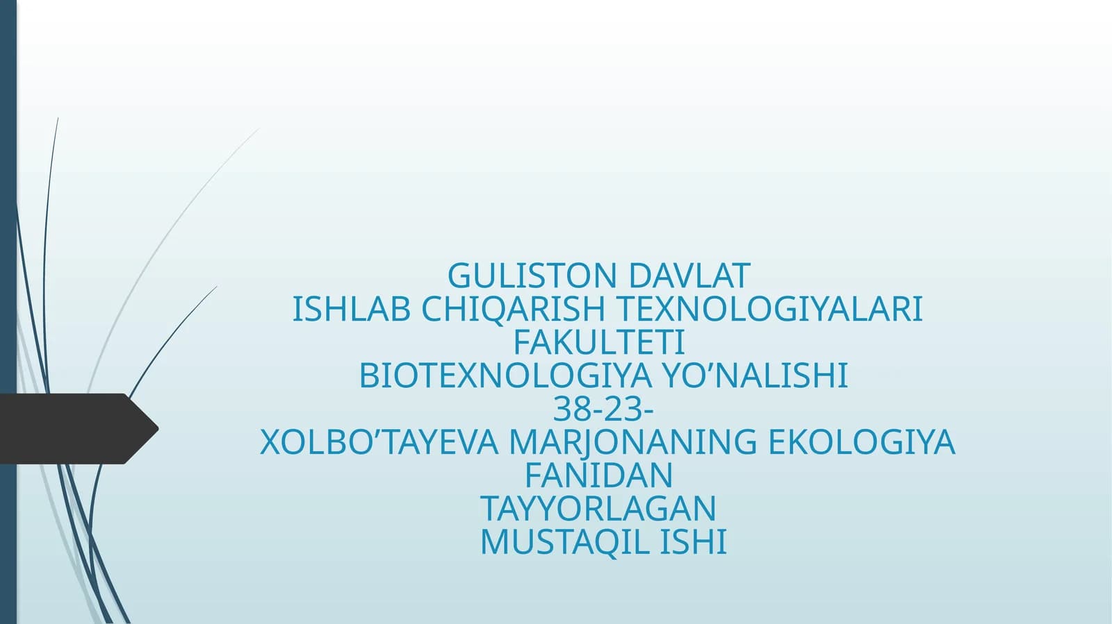 BIOSFERA HAQIDA TA’LIMOT