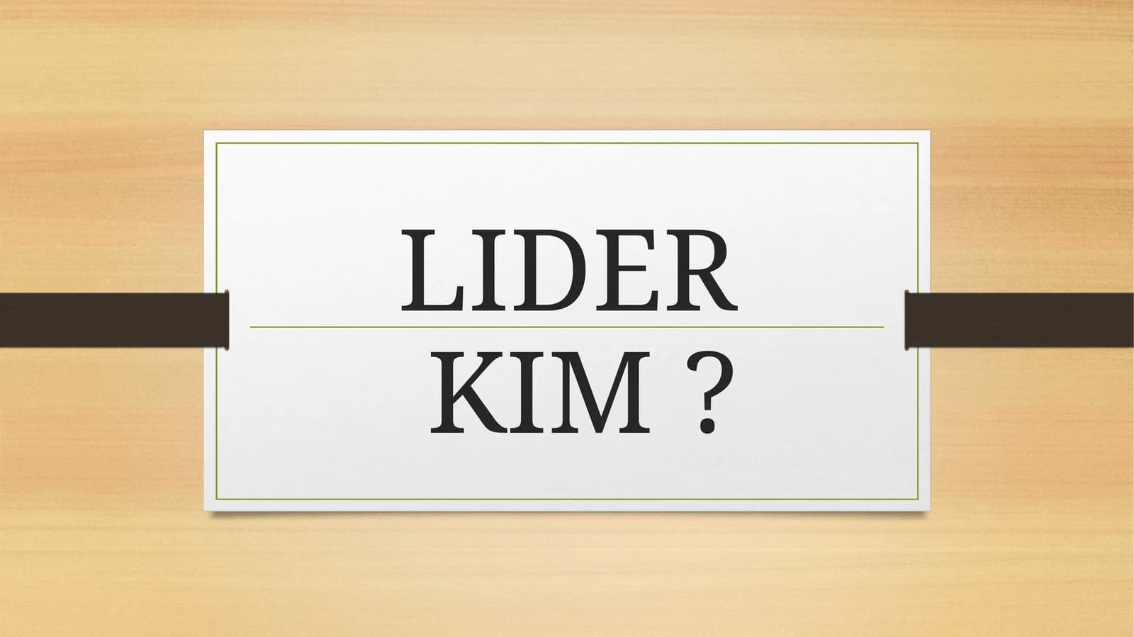 LIDER KIM?