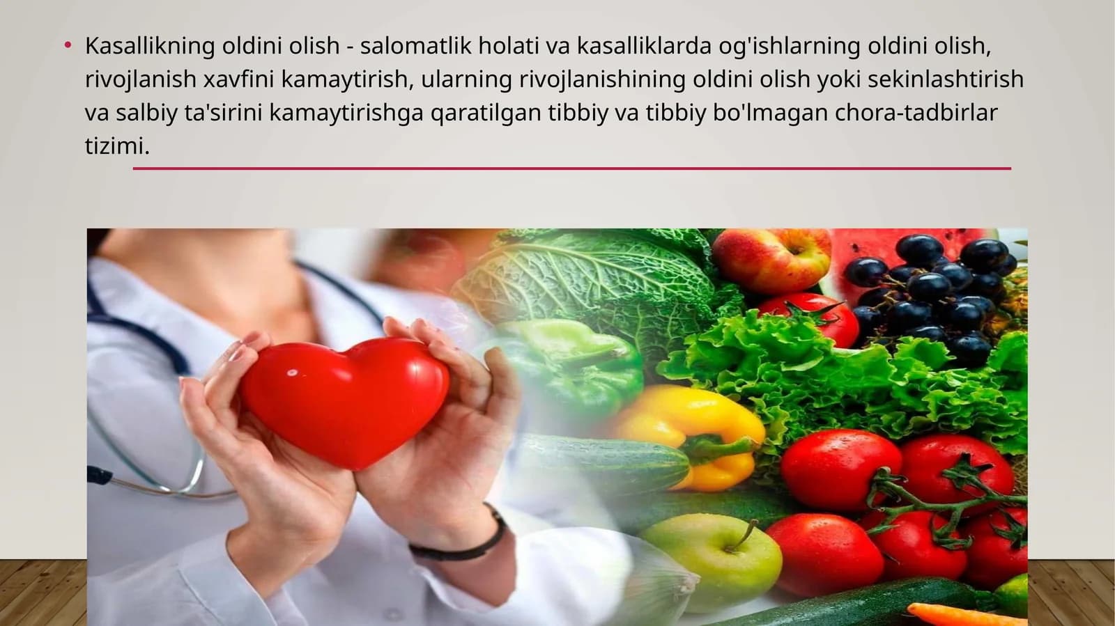 Kasallikning oldini olish. PROFILAKTIKA