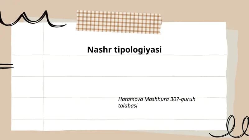 Nashr tipologiyasi