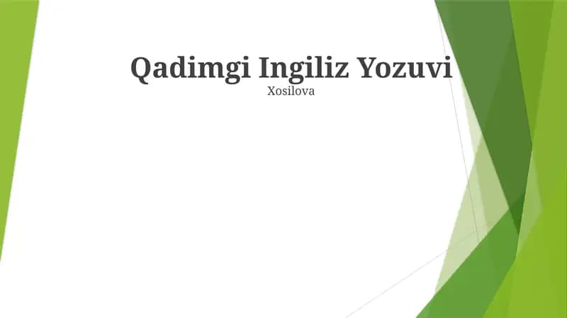 Qadimgi Ingiliz Yozuvi