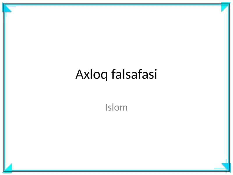 Axloq falsafasi