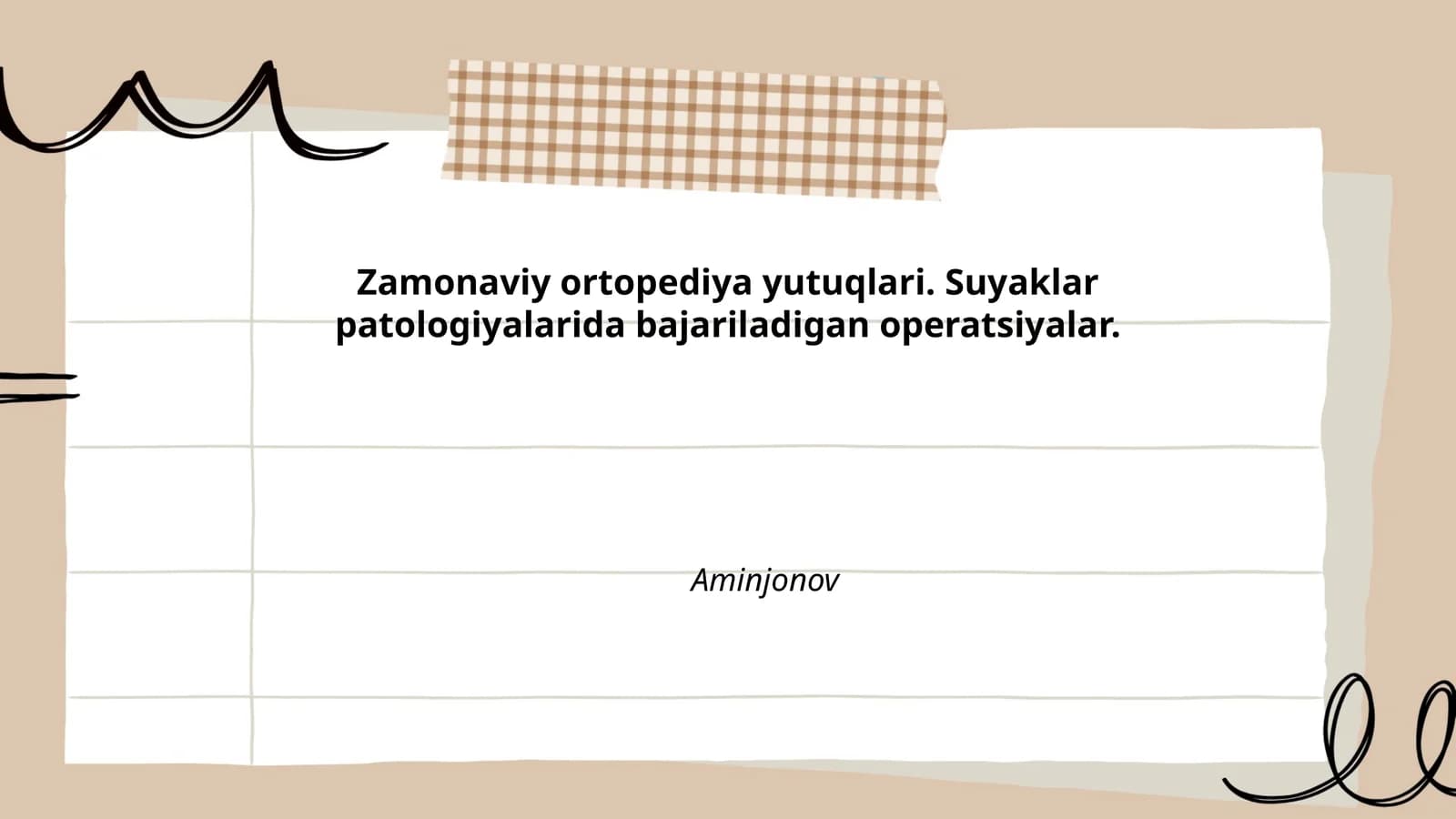 Zamonaviy ortopediya yutuqlari