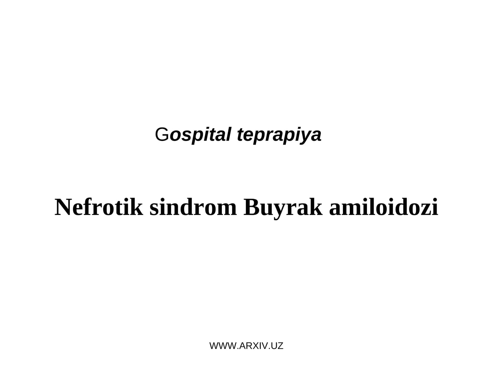 Nefrotik sindrom