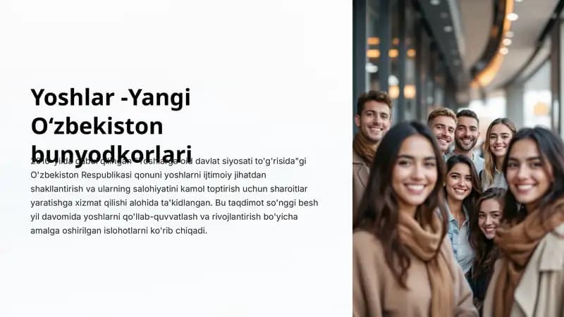 Yoshlar-Yangi Oʻzbekistonbunyodkorlari
