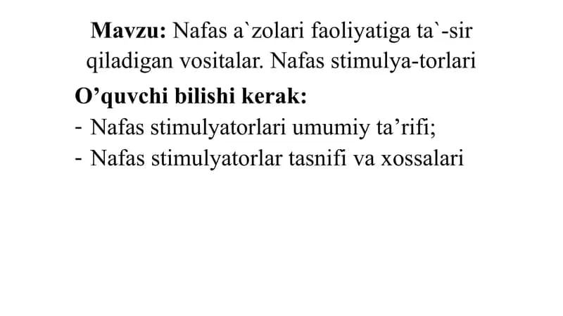 Nafas stimulyatorlari