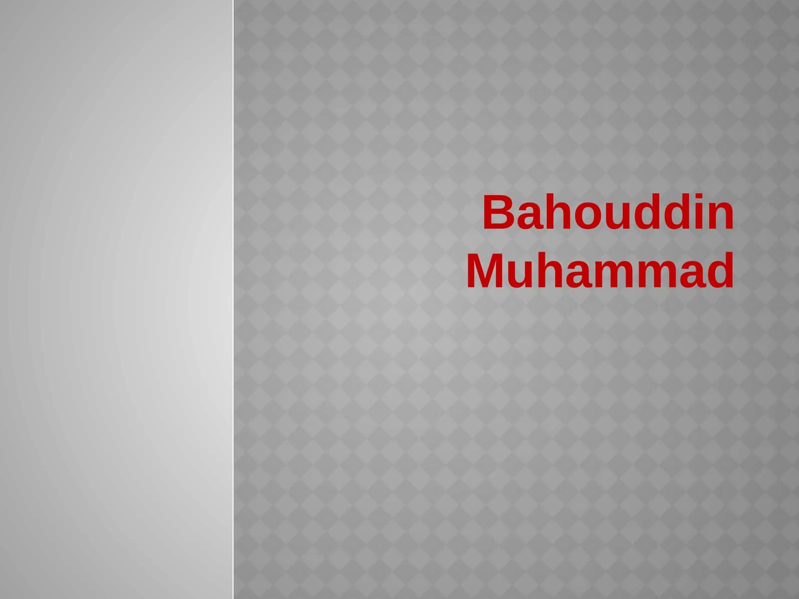 Bahouddin Muhammad