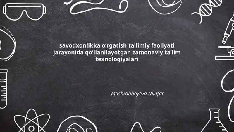 Interfaol ta’lim texnologiyalari