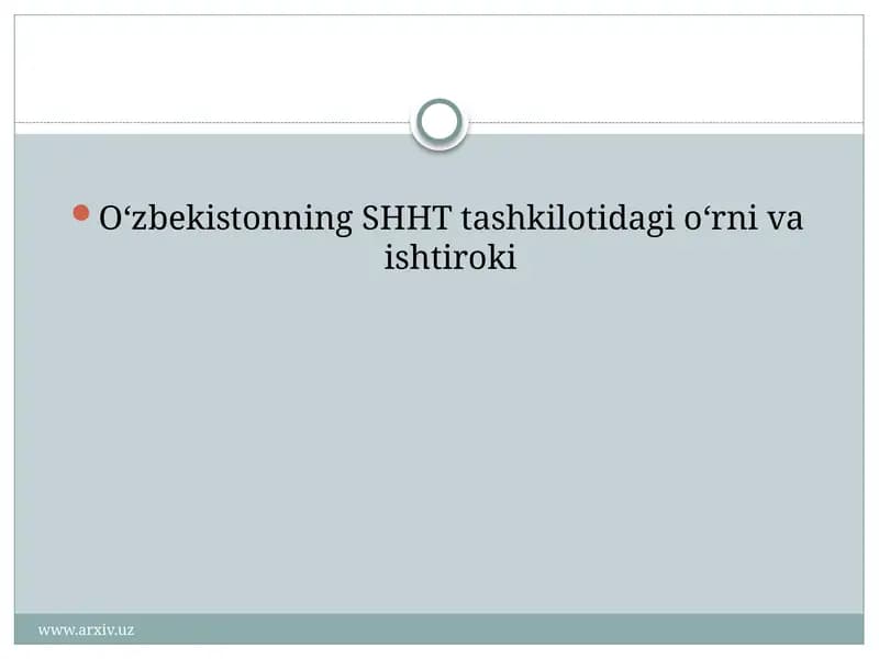 Shanxay Hamkorlik Tashkiloti(SHHT)