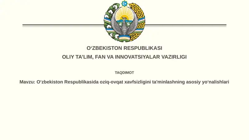 Oziq-ovqat xavfsizligi