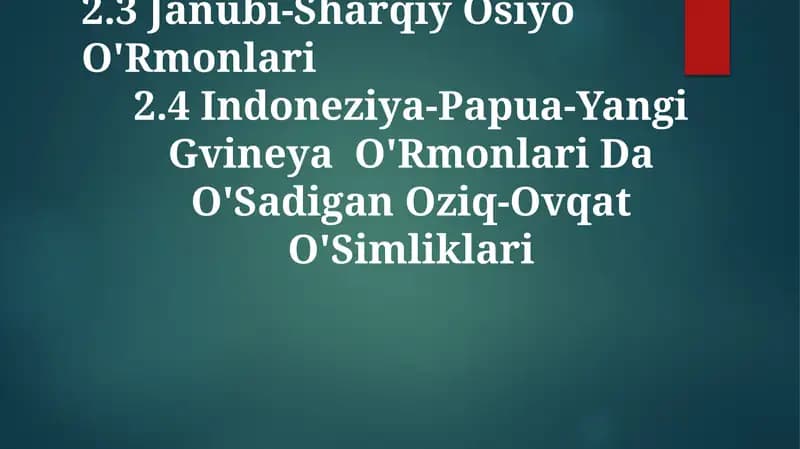 Janubi-Sharqiy Osiyo O'Rmonlari