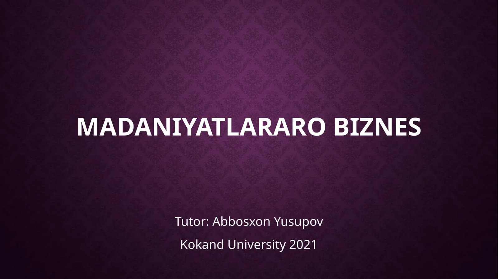 Madaniyatlararo biznes