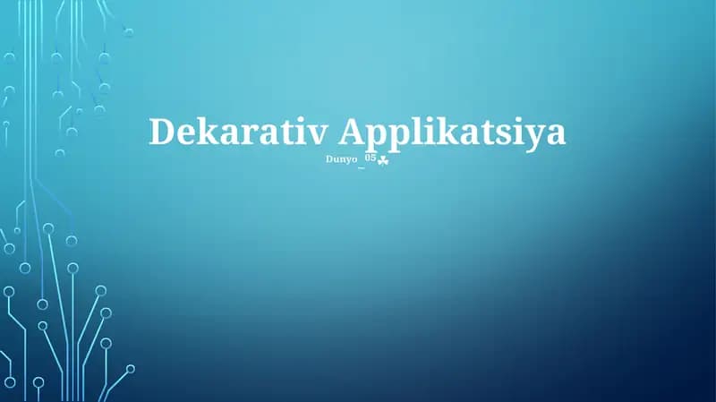 Dekarativ Applikatsiya