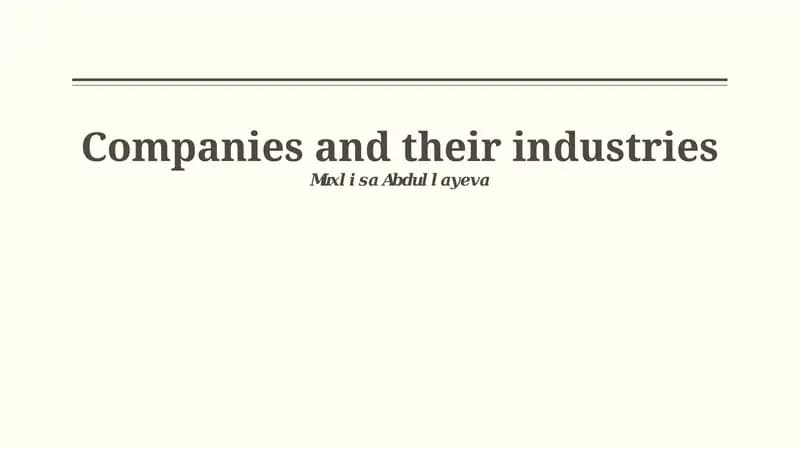 Company Case Studies