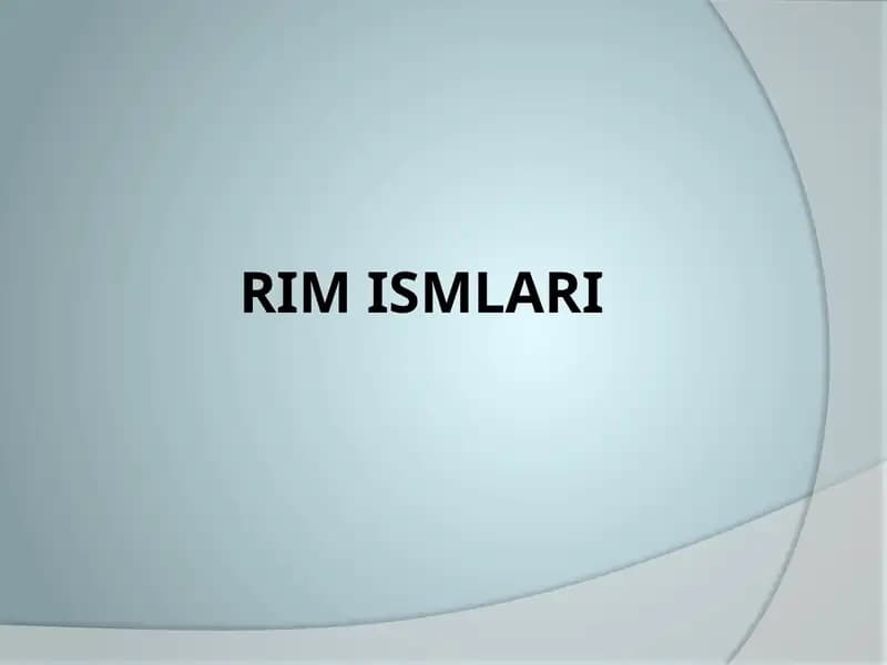Qadimgi Rim Ismlari