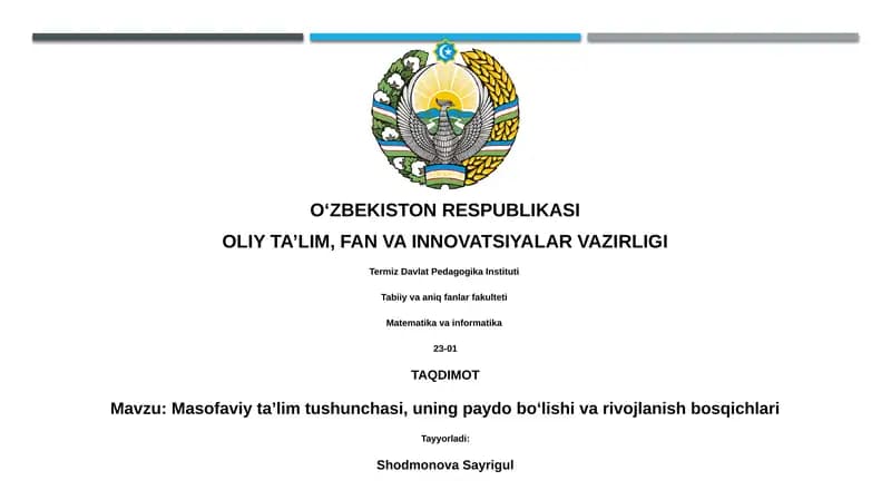 Masofaviy ta'lim
