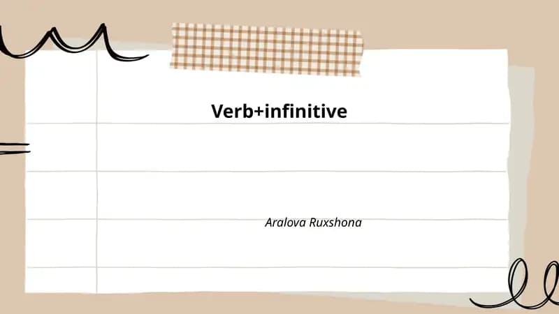 Verb+infinitive