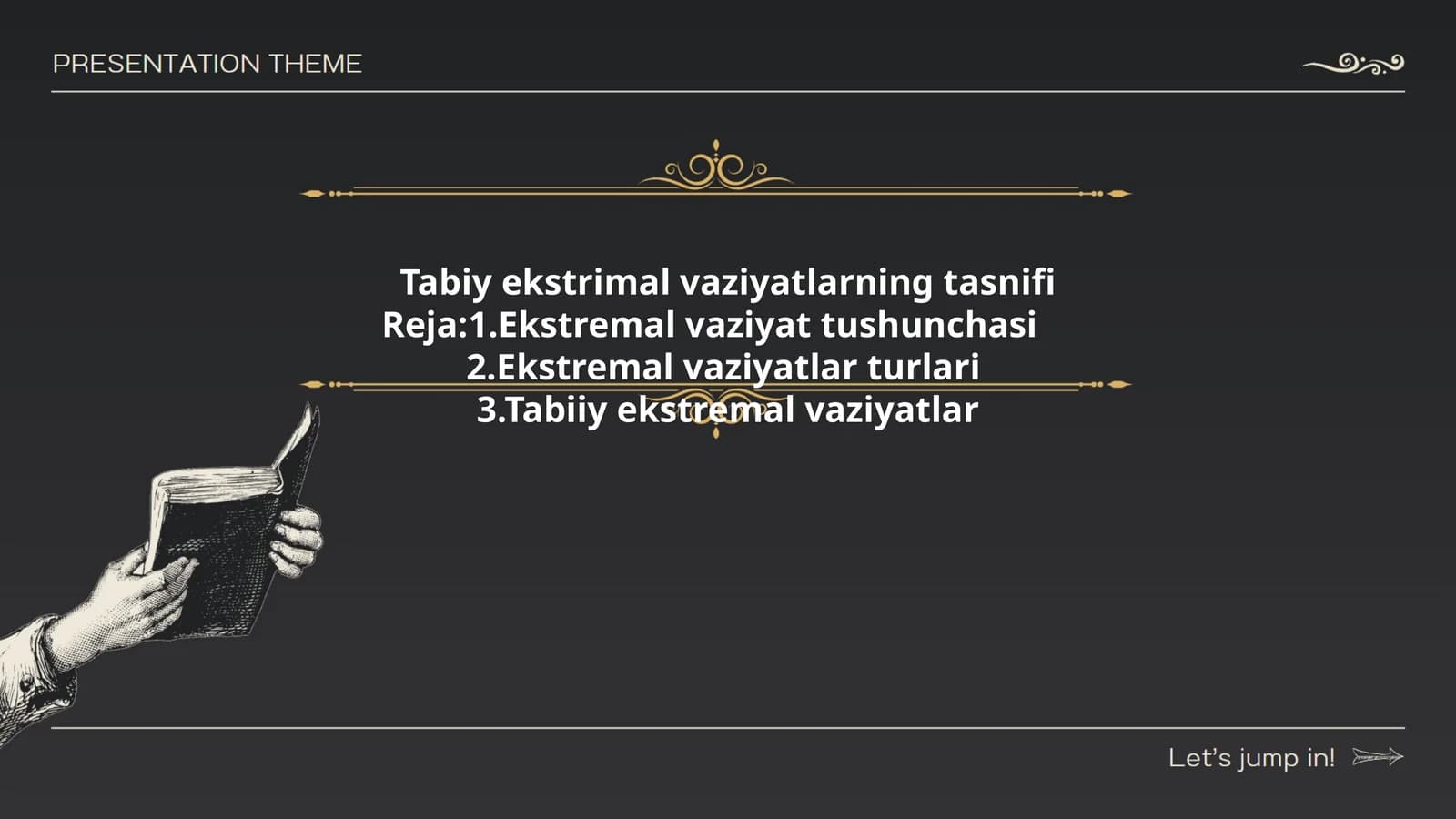 Tabiy ekstrimal vaziyatlarning tasnifi
