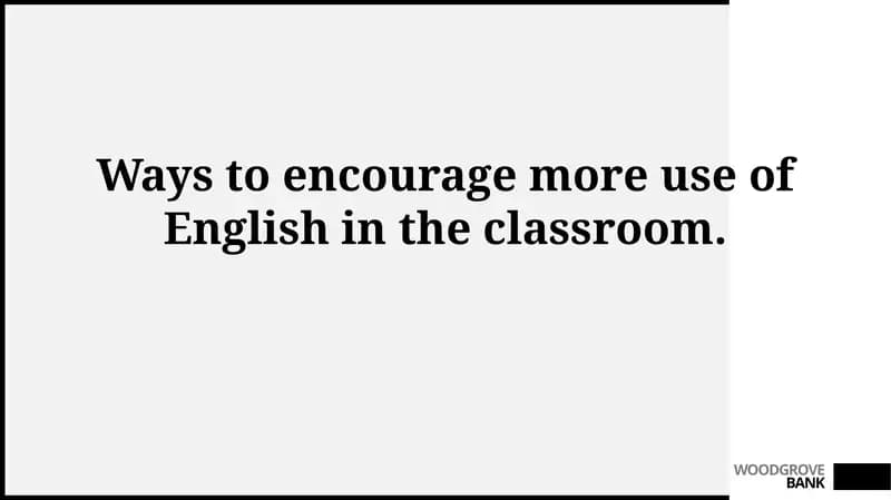 English Immersion Strategies