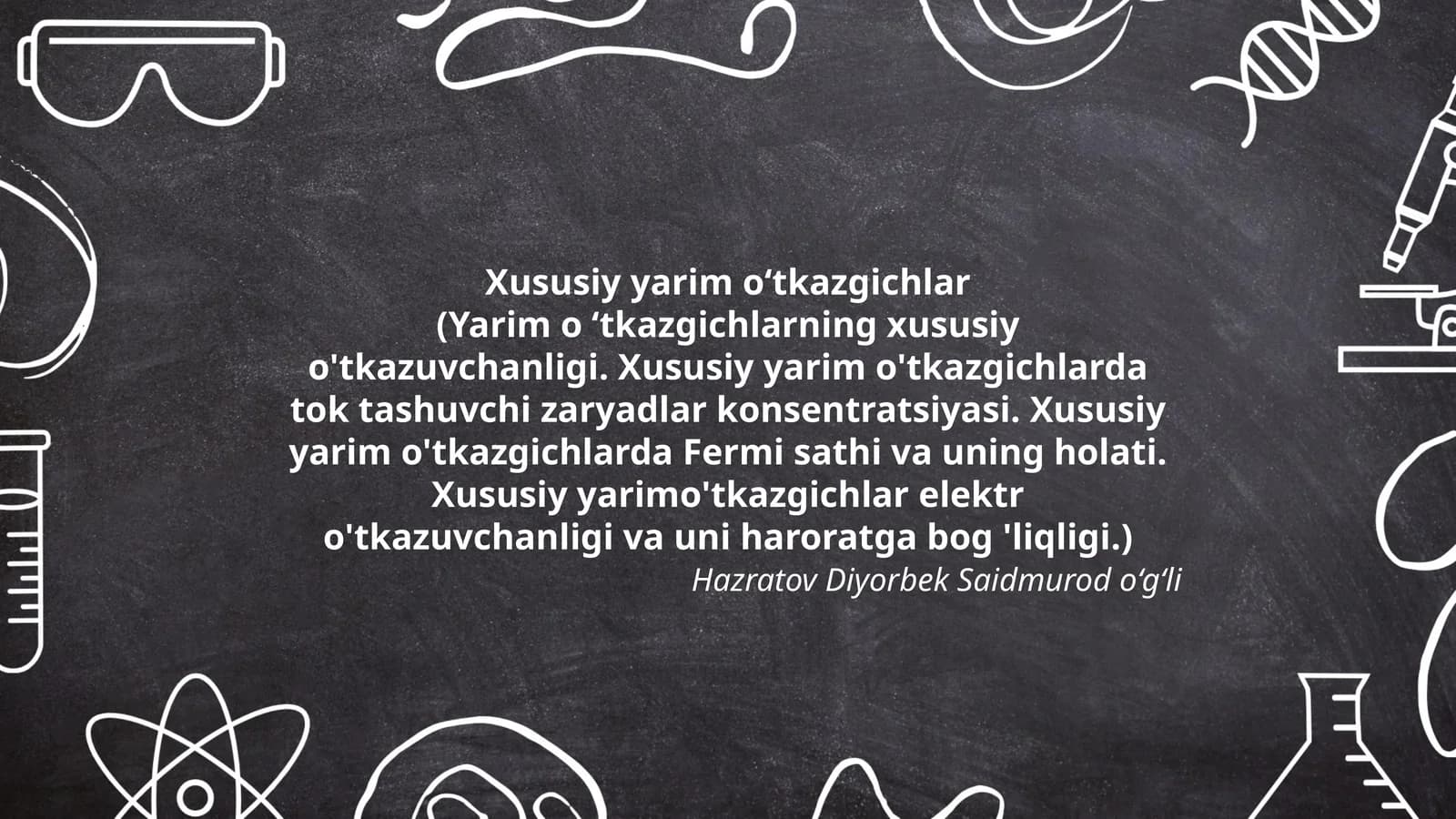 Xususiy yarim o‘tkazgichlar