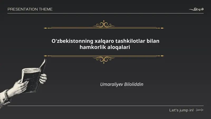 O'zbekistonning xalqaro tashkilotlar bilan hamkorlik aloqalari