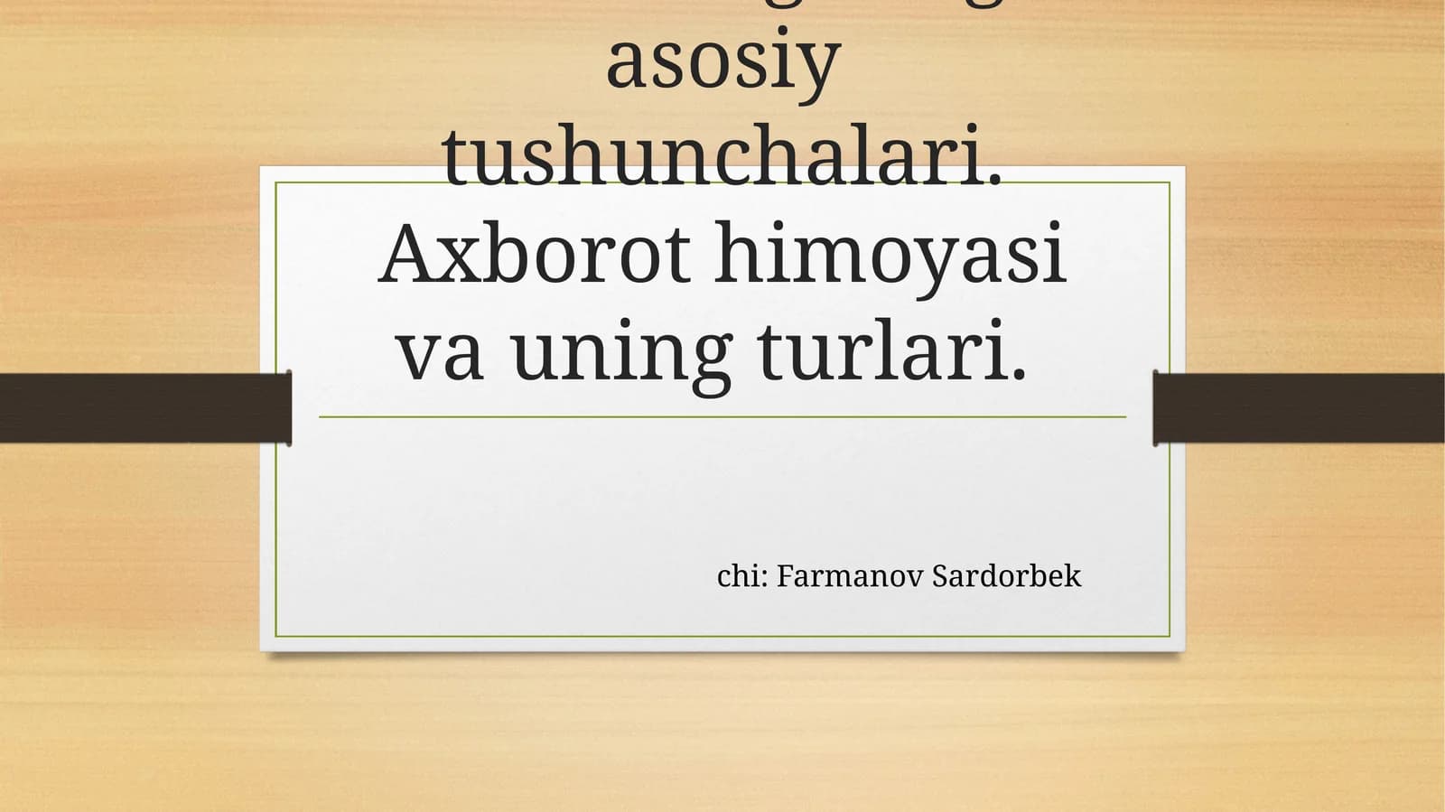 Axborot xavfsizligi