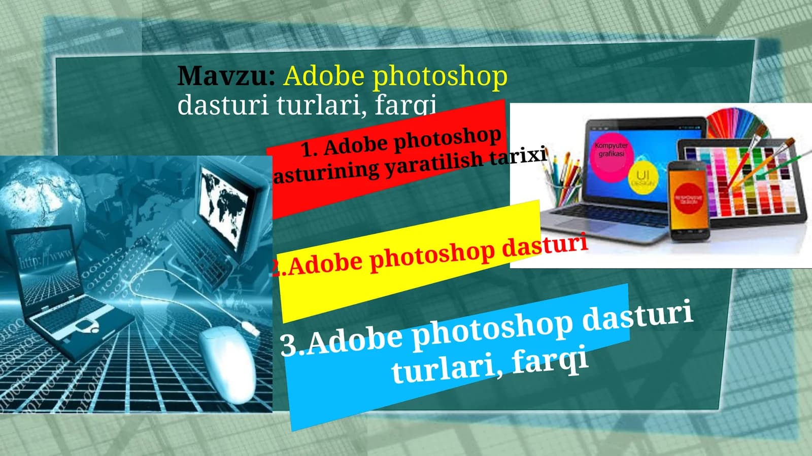Adobe photoshop dasturi turlari, farqi