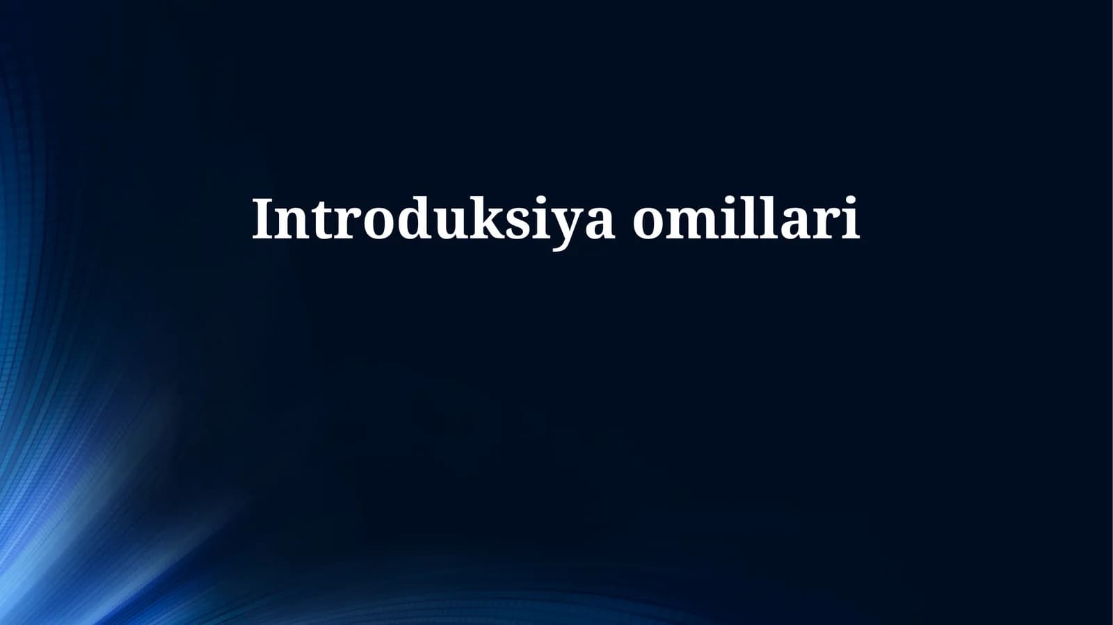 Introduksiya omillari