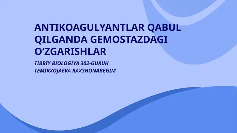 Antikoagulyantlar