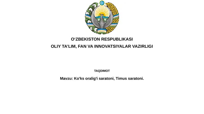 Ko'ksoralig'isaratoni,Timussaratoni