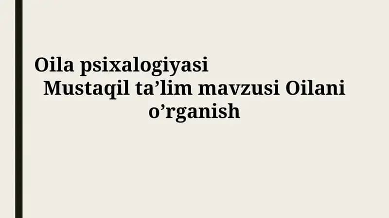Oila psixalogiyasi