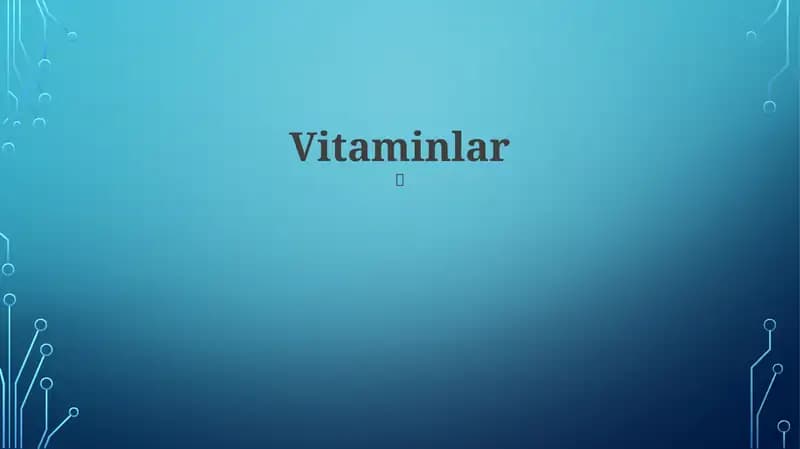 Vitaminlar