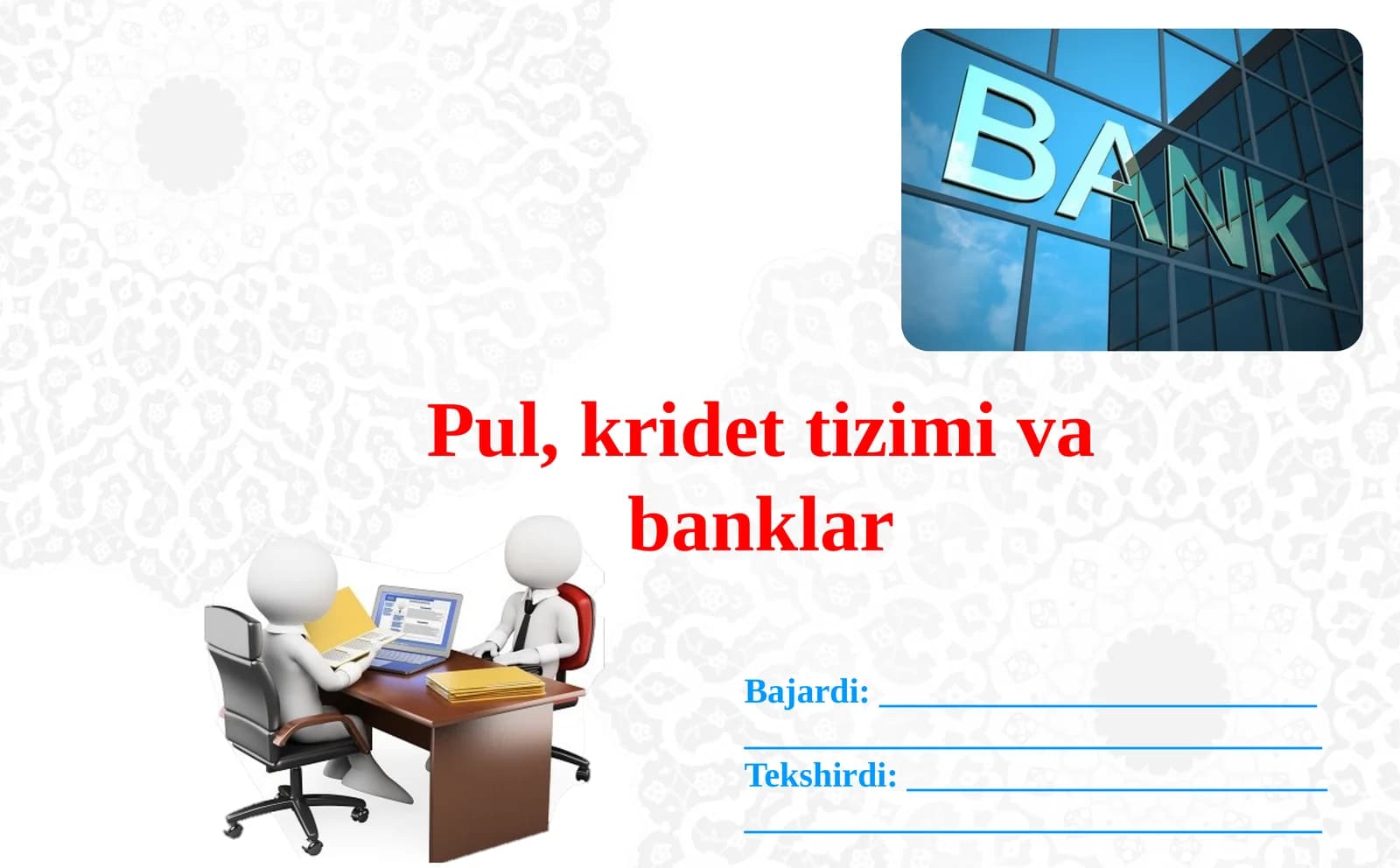Pul, kridettizimi va banklar