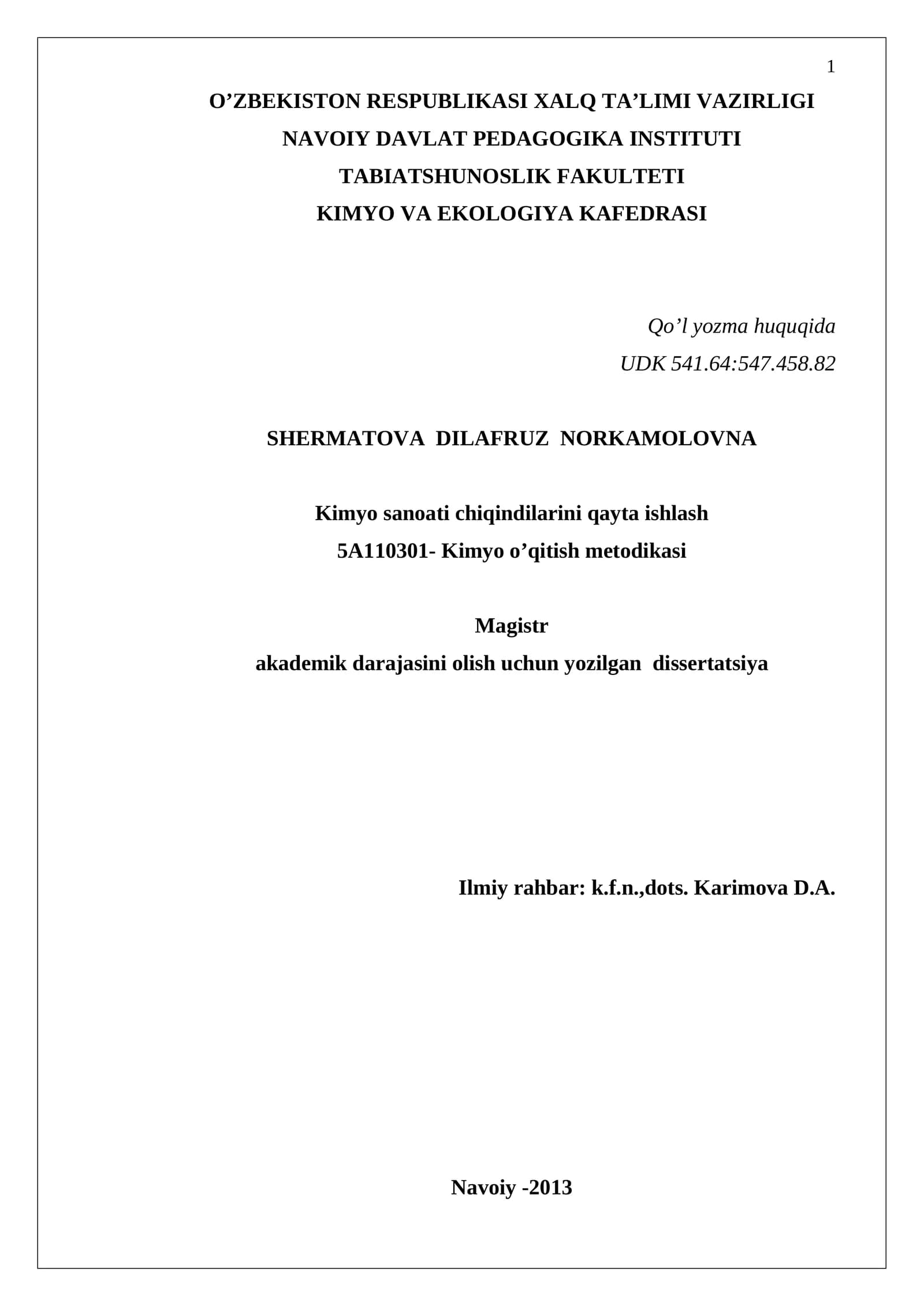 Kimyo sanoati chiqindilarini qayta ishlash