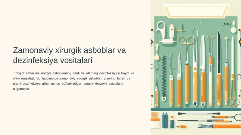 Zamonaviy xirurgik asboblar