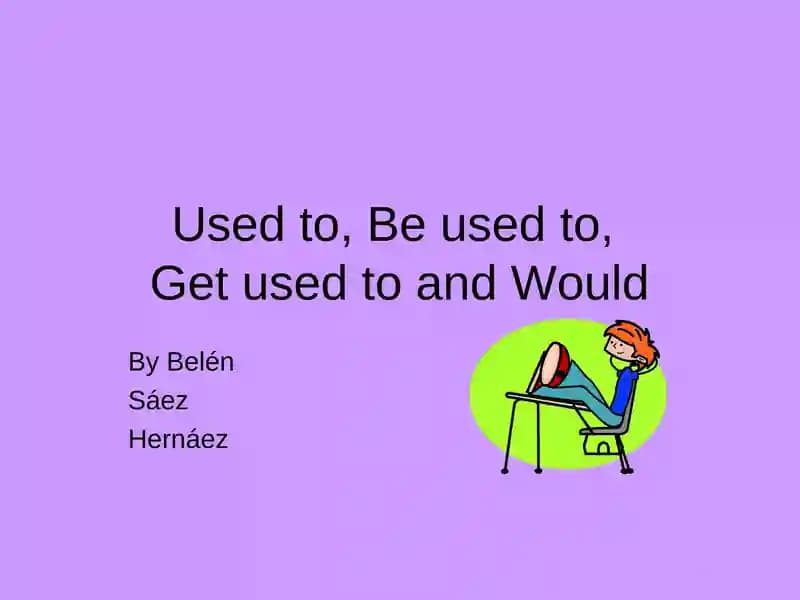 Used to, Be used to, Get used to and Would