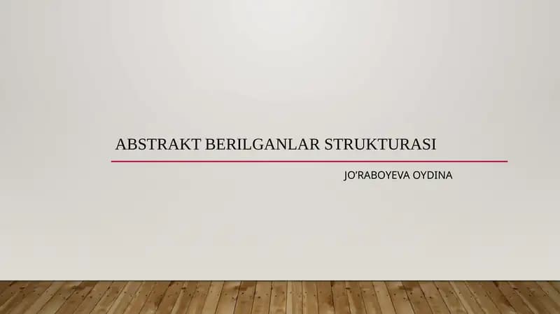 Abstrakt berilganlar strukturasi