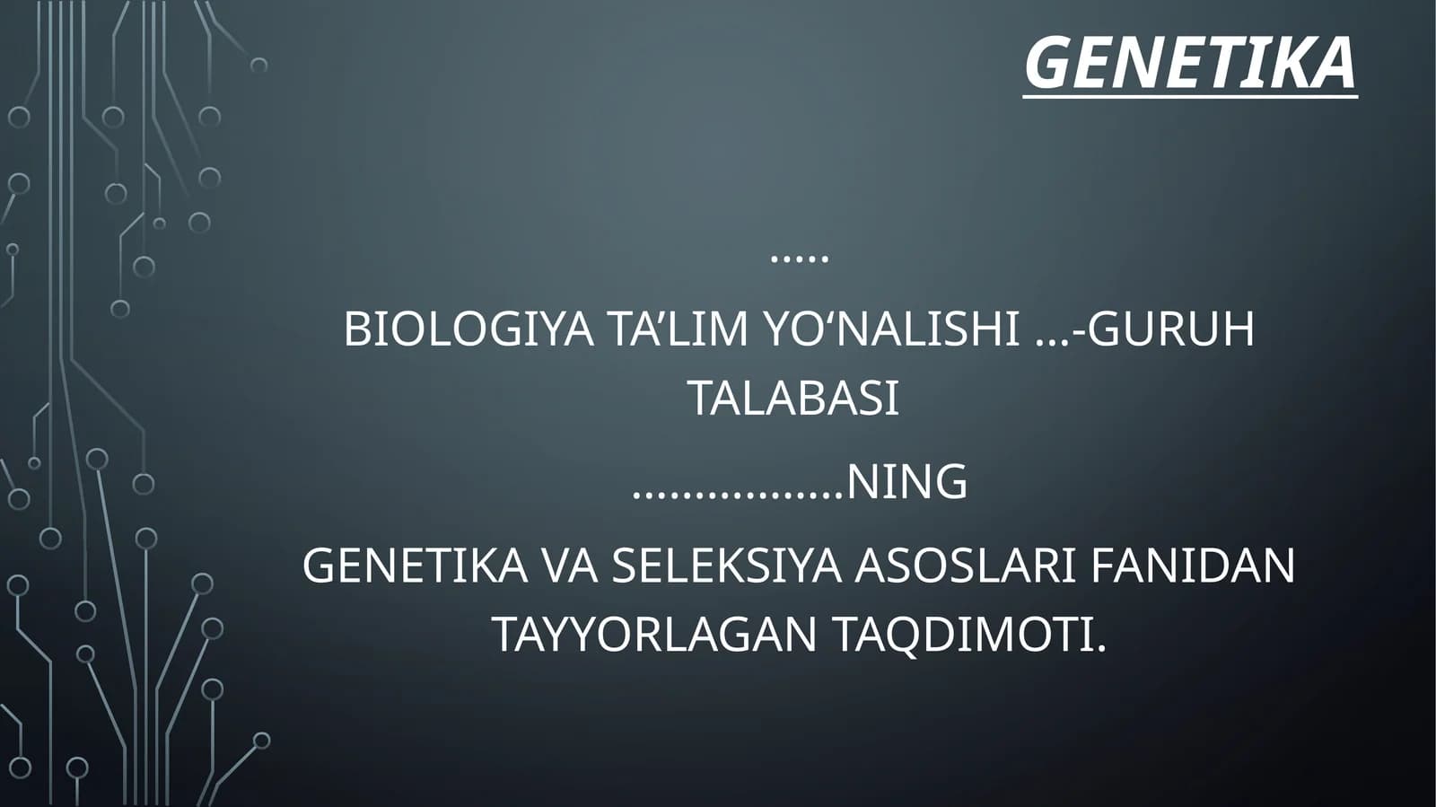 Xromosomalarning genetik va sitologik xaritasini taqqoslash