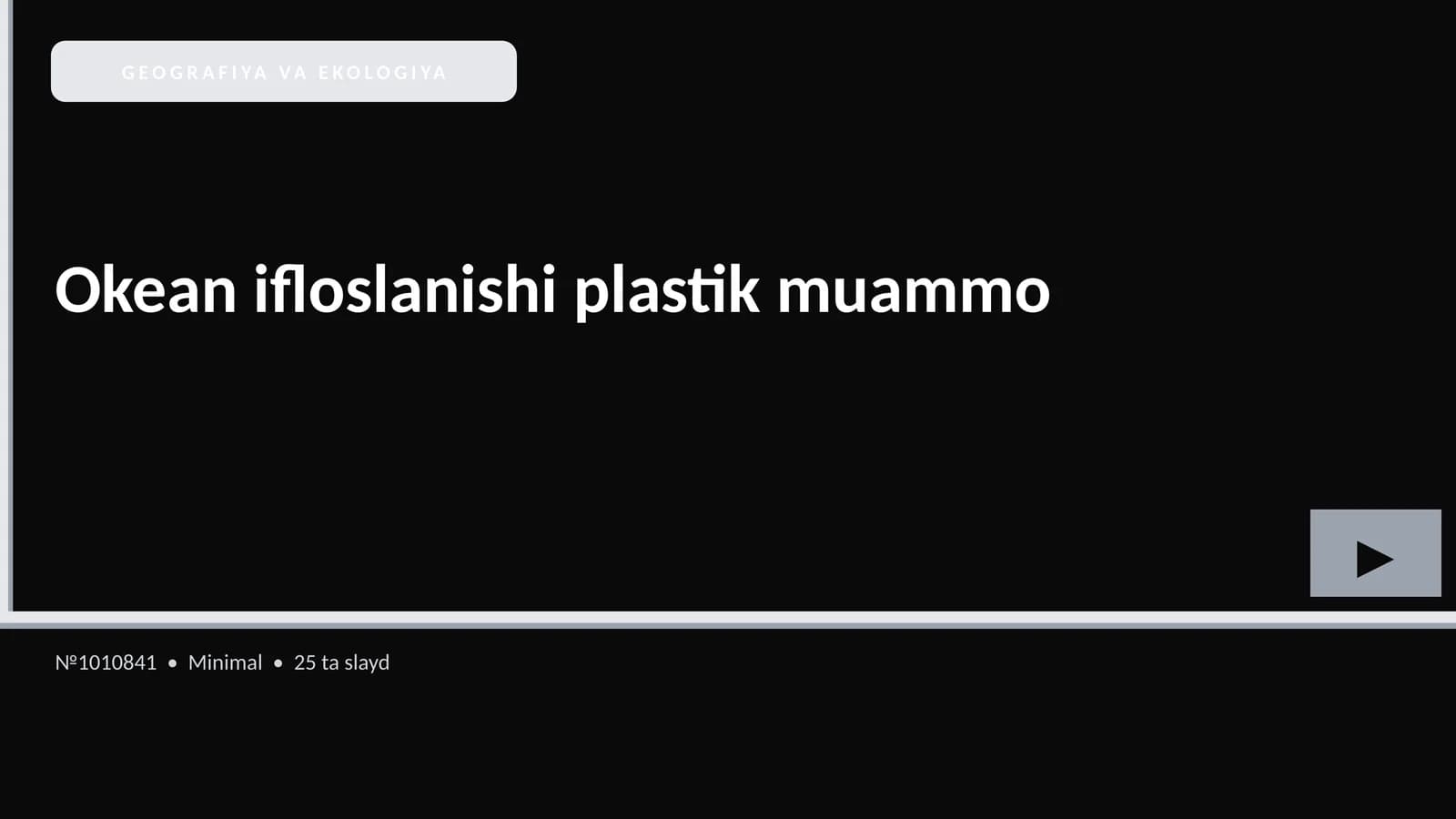 GEOGRAFIYA VA EKOLOGIYA