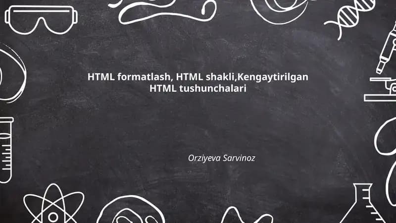 HTML formatlash asoslari