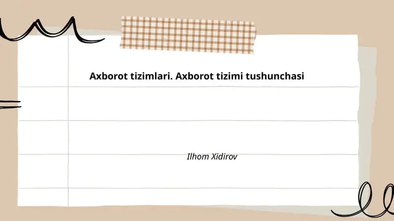Axborot Tizimlari