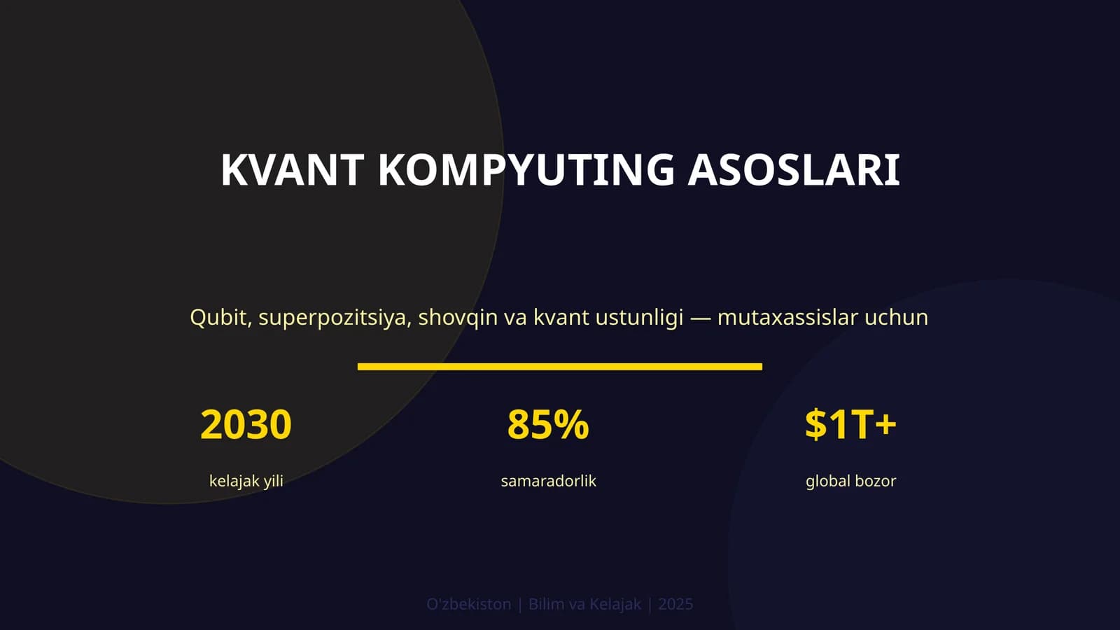 KVANT KOMPYUTING ASOSLARI