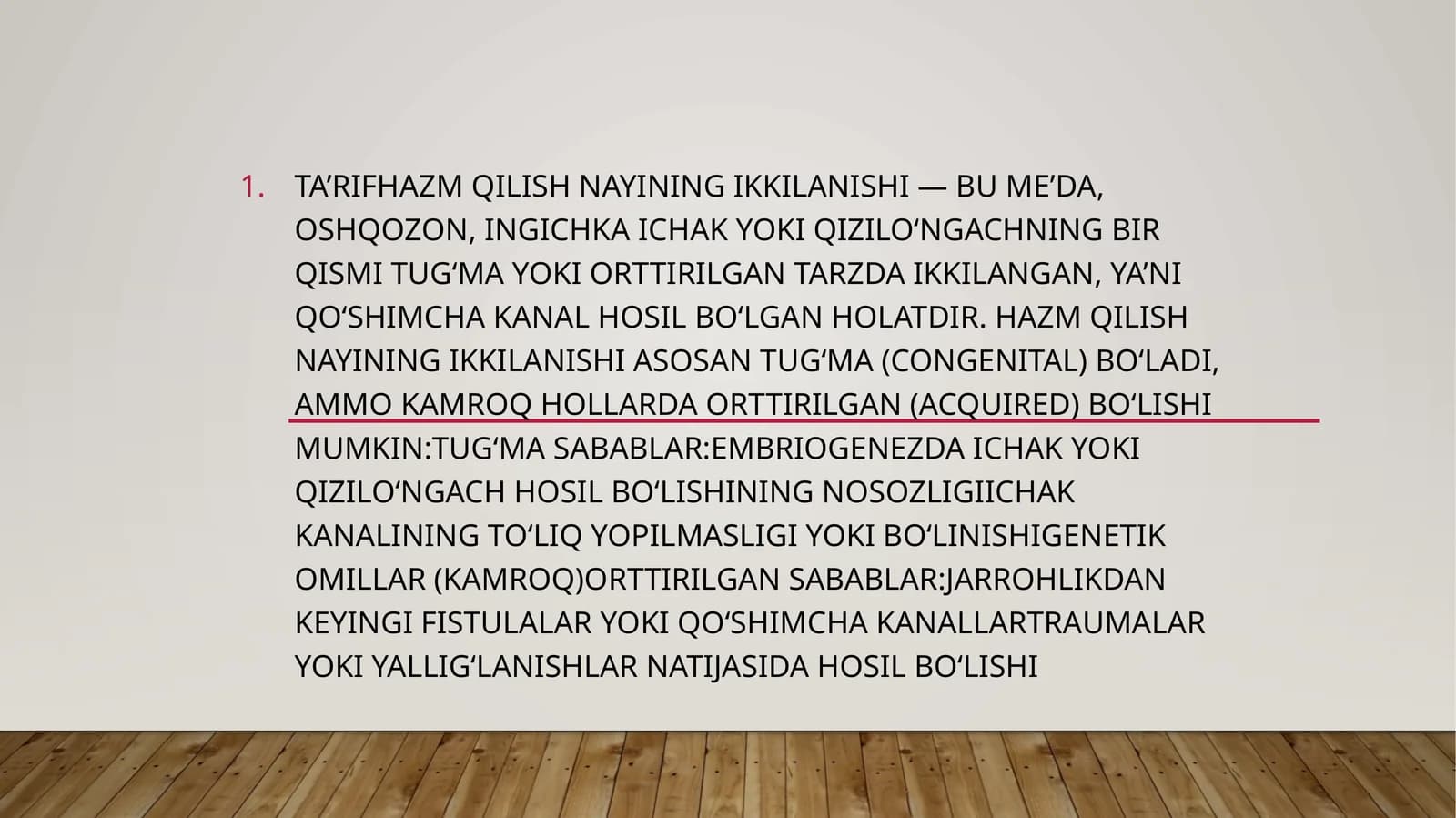 Hazmqilish nayining ikkilanishi