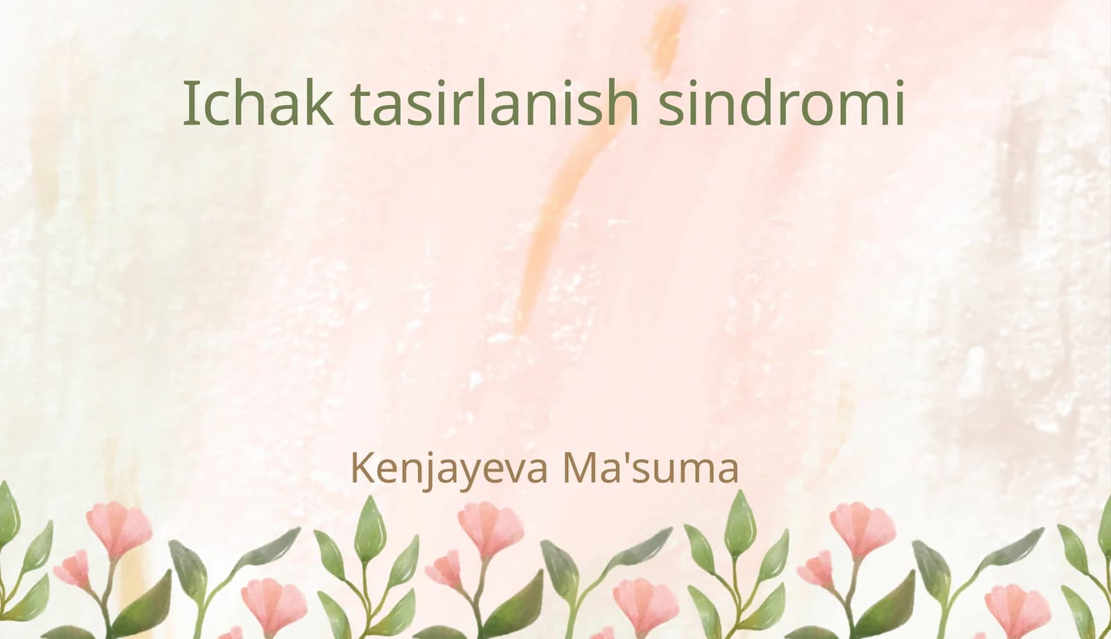 Ichak tasirlanish sindromi
