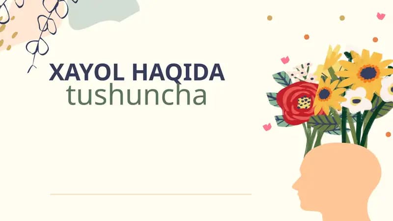 Xayol haqida tushuncha