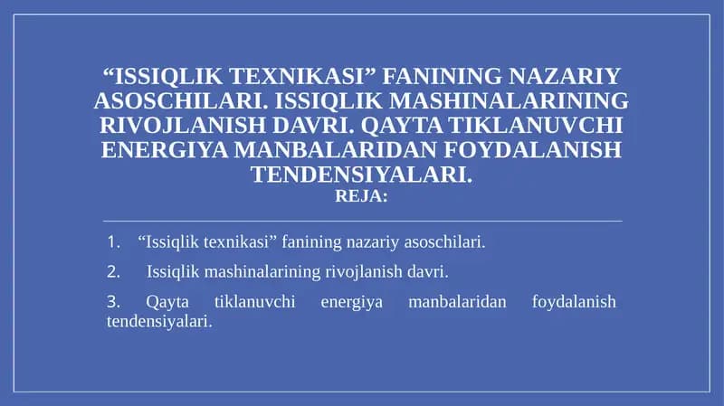 Issiqlik texnikasi