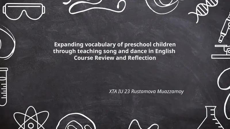 Expanding vocabulary of preschool children through teaching song and dance in English